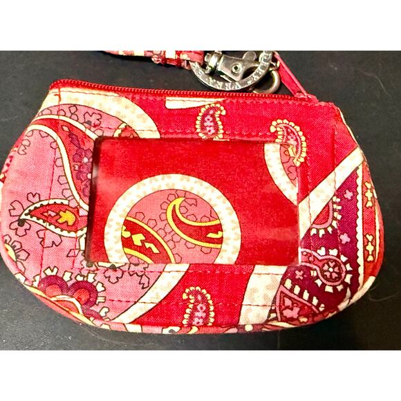 Vera Bradley Zip ID Lanyard in the retired "Rosy Posies" pattern excellent cond - Picture 3 of 6